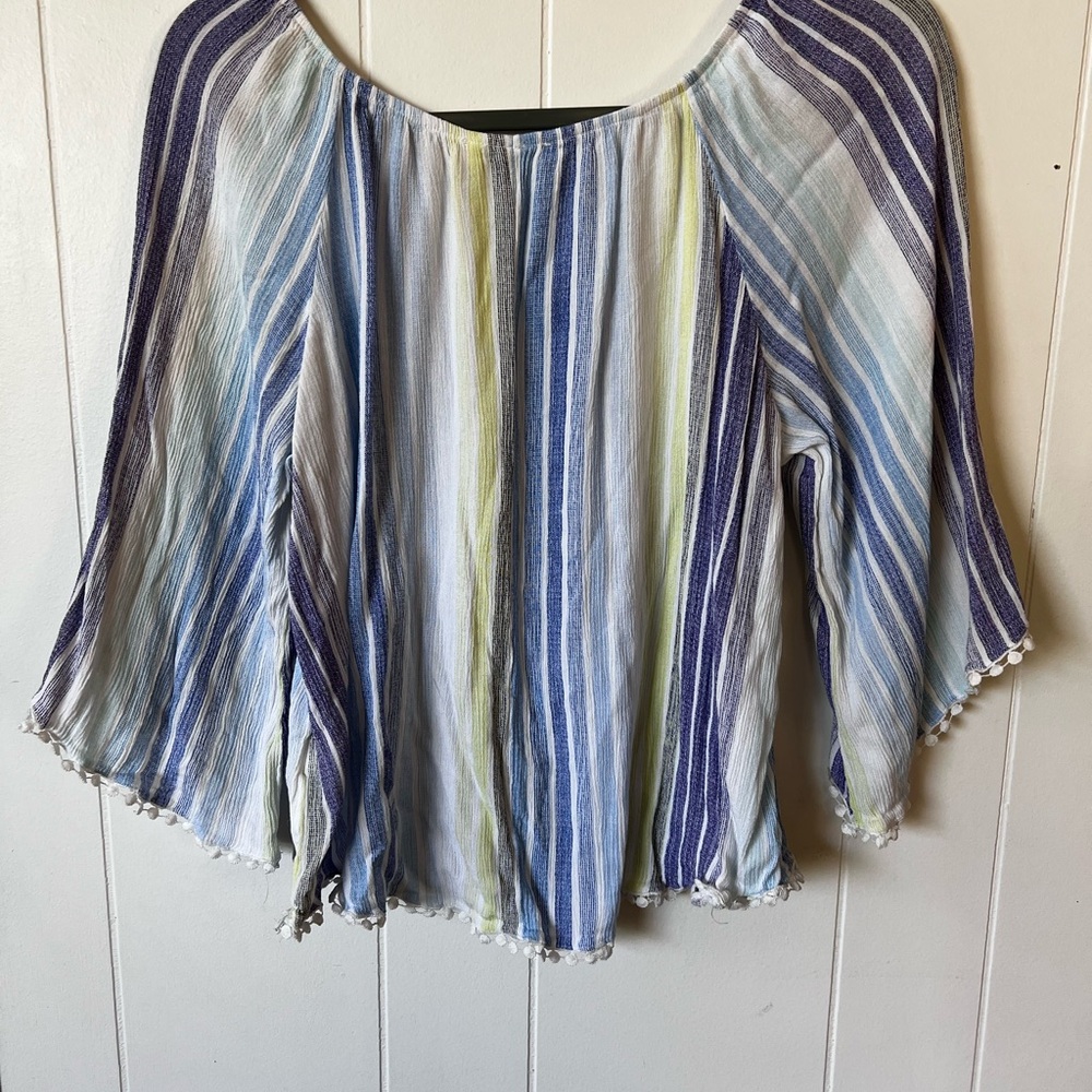 Striped Multicolor Boho Top